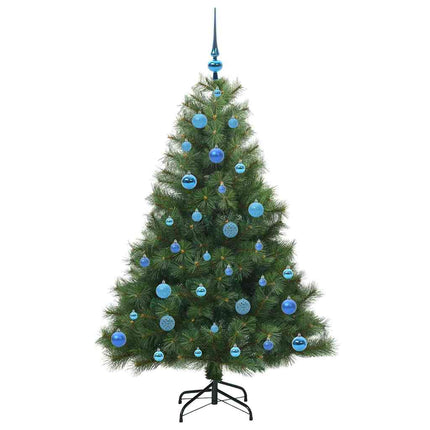 Konstgjord julgran med 150 LED-lampor Grön 150 cm PE och PVC