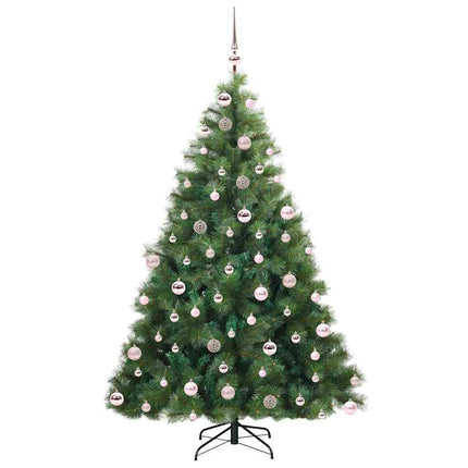 Konstgjord julgran med 300 LED-lampor Grön 180 cm PE och PVC