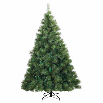 Konstgjord julgran med 300 LED-lampor Grön 210 cm PE och PVC