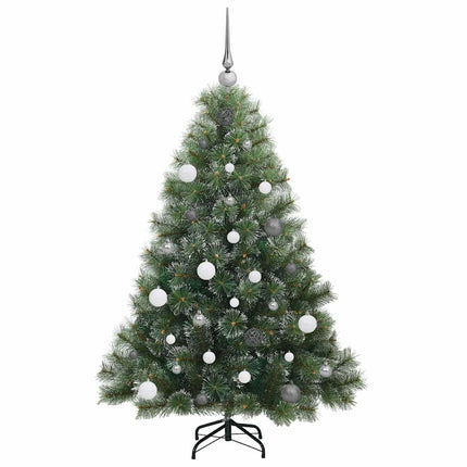 Konstgjord julgran med 150 LED-lampor Grön 150 cm PE och PVC