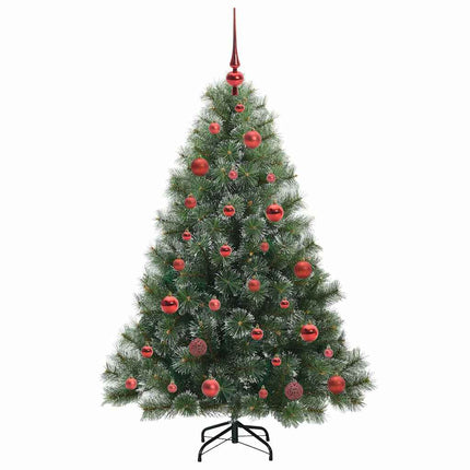 Konstgjord julgran med 150 LED-lampor Grön 150 cm PE och PVC