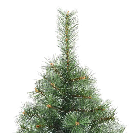 Konstgjord julgran med 150 LED-lampor Grön 150 cm PE och PVC