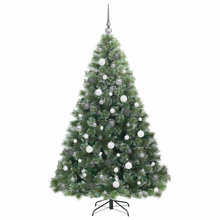 Konstgjord julgran med 300 LED-lampor Grön 180 cm PE och PVC