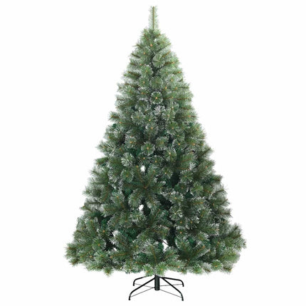 Konstgjord julgran med 300 LED-lampor Grön 180 cm PE och PVC