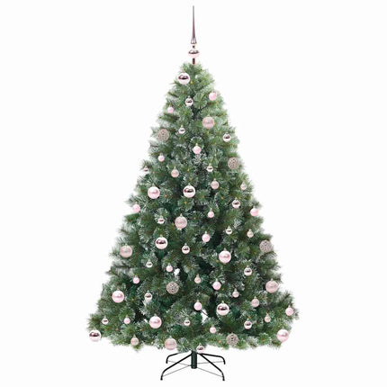 Konstgjord julgran med 300 LED-lampor Grön 180 cm PE och PVC