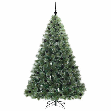 Konstgjord julgran med 300 LED-lampor Grön 210 cm PE och PVC