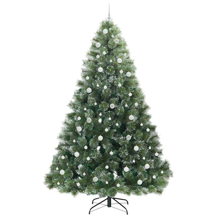 Konstgjord julgran med 300 LED-lampor Grön 240 cm PE och PVC