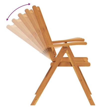 Trädgårdsmöbelset Fällbar 7 pcs Brun Massivt Akaciaträ