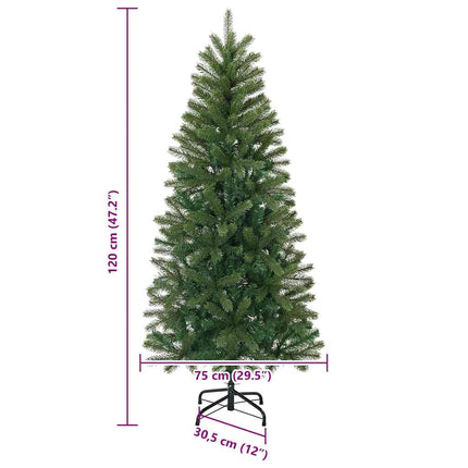 Konstgjord julgran med stativ Grön 120 cm PVC, PE och stål