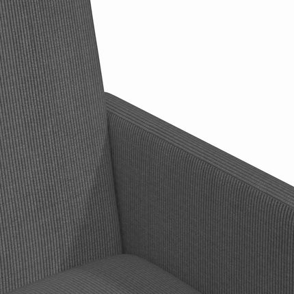 Matstolar med hjul 2 pcs Mörkgrå 57 x 66 x 94 cm Mockatyg