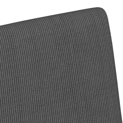 Matstolar med hjul 2 pcs Mörkgrå 57 x 66 x 94 cm Mockatyg