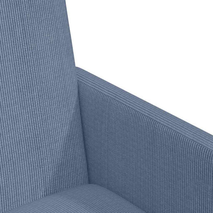 Matstolar med hjul med hjul 2 pcs Blå 57 x 66 x 94 cm Mockatyg