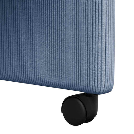 Matstolar med hjul med hjul 2 pcs Blå 57 x 66 x 94 cm Mockatyg