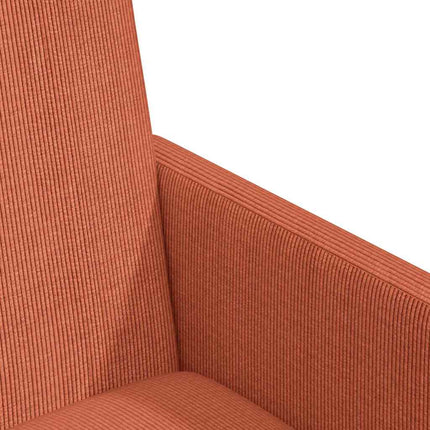 Matstolar med hjul 2 pcs Röd orange 57 x 66 x 94 cm Mockatyg