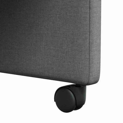 Matstolar med hjul med hjul 2 pcs Mörkgrå 57 x 66 x 94 cm tyg
