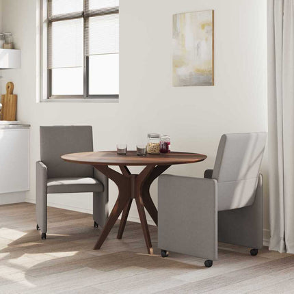 Matstolar med hjul med hjul 2 pcs Taupe 57 x 66 x 94 cm tyg