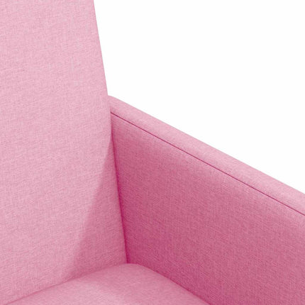 Matstolar med hjul med hjul 2 pcs Rosa 57 x 66 x 94 cm tyg