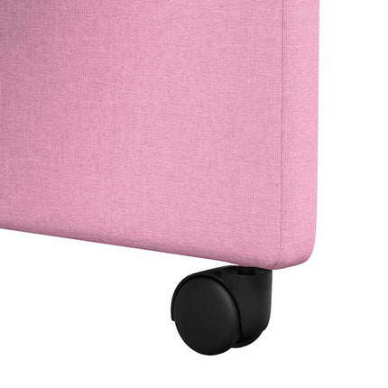 Matstolar med hjul med hjul 2 pcs Rosa 57 x 66 x 94 cm tyg