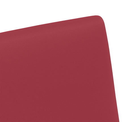 Matstolar med hjul 2 pcs Vinröd 57 x 66 x 94 cm Konstläder