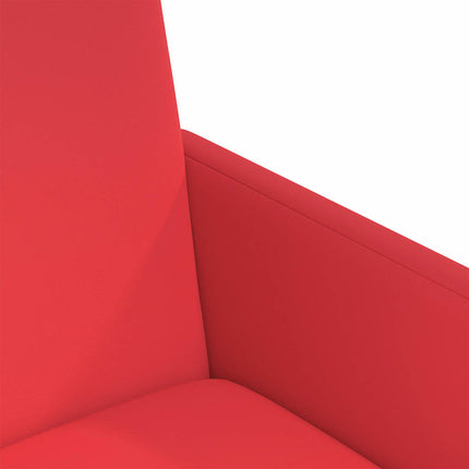 Matstolar med hjul 2 pcs Röd 57 x 66 x 94 cm Konstläder
