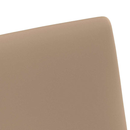 Matstolar med hjul 2 pcs Cappuccino 57 x 66 x 94 cm Konstläder