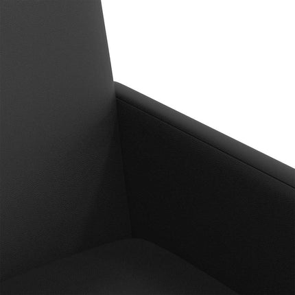 Matstolar med hjul 2 pcs Svart 57 x 66 x 94 cm Konstläder