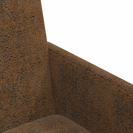 Matstolar med hjul 2 pcs Brun 57 x 66 x 94 cm Faux mockaläder