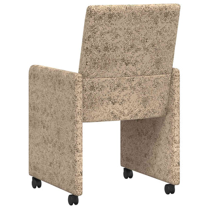 Matstolar med hjul med hjul 2 pcs Ljusgrå 57 x 66 x 94 cm