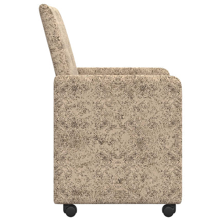 Matstolar med hjul med hjul 2 pcs Ljusgrå 57 x 66 x 94 cm