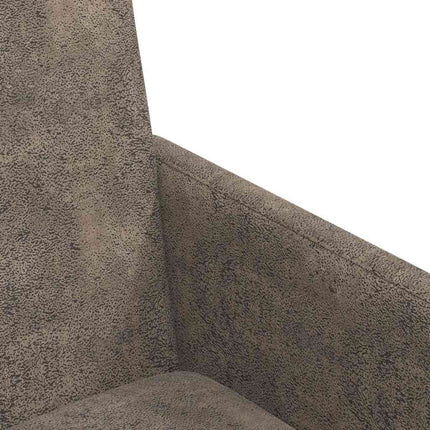 Matstolar med hjul 2 st Faux mockaläder Mörkgrå 57 x 66 x 94 cm