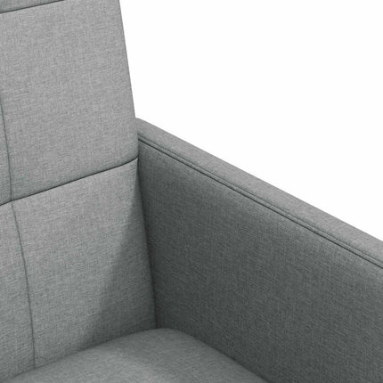 Matstolar med hjul med hjul 2 pcs Ljusgrå 58 x 65 x 94 cm tyg