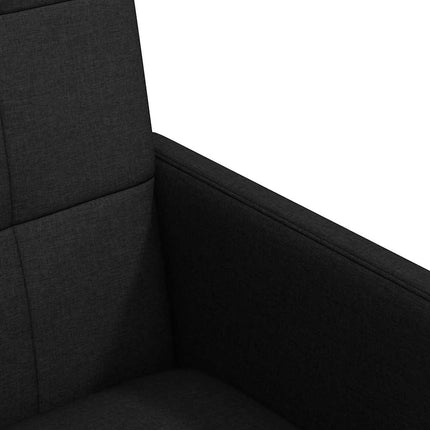 Matstolar med hjul med hjul 2 pcs Svart 58 x 65 x 94 cm tyg
