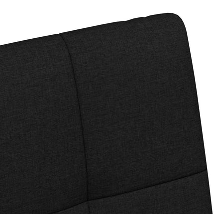 Matstolar med hjul med hjul 2 pcs Svart 58 x 65 x 94 cm tyg