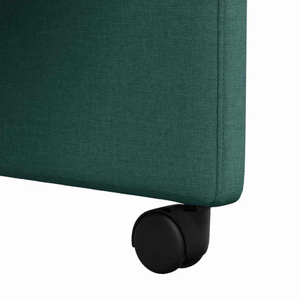 Matstolar med hjul med hjul 2 pcs Mörkgrön 58 x 65 x 94 cm tyg