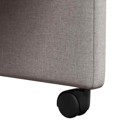 Matstolar med hjul med hjul 2 pcs Taupe 58 x 65 x 94 cm tyg