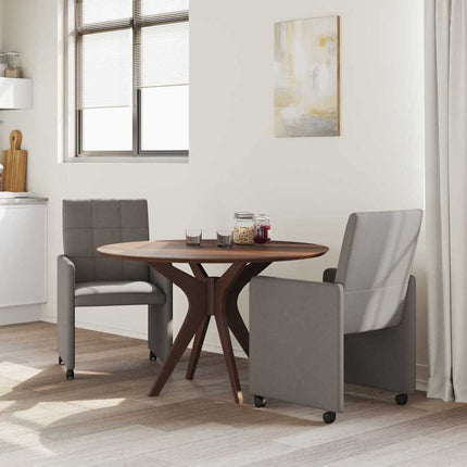 Matstolar med hjul med hjul 2 pcs Taupe 58 x 65 x 94 cm tyg