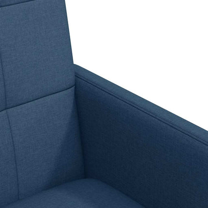 Matstolar med hjul med hjul 2 pcs Blå 58 x 65 x 94 cm tyg