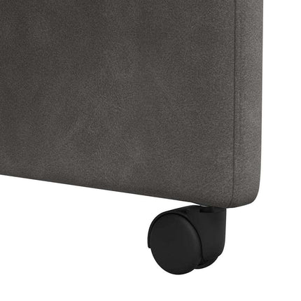 Matstolar med hjul 2 pcs Svart 57 x 67 x 95 cm Konstläder