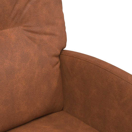 Matstolar med hjul 2 st Konstläder Brun 57 x 67 x 95 cm