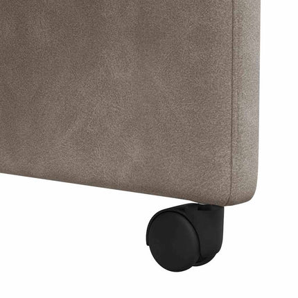 Matstolar med hjul 2 pcs Grå 57 x 67 x 95 cm Konstläder