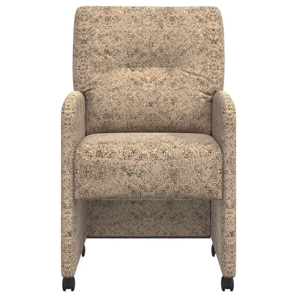 Matstolar med hjul med hjul 2 pcs Ljusgrå 57 x 67 x 95 cm