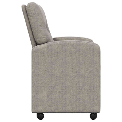 Matstolar med hjul med hjul 2 pcs Ljusgrå 57 x 67 x 95 cm