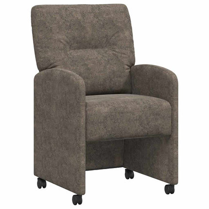 Matstolar med hjul med hjul 2 pcs Mörkgrå 57 x 67 x 95 cm