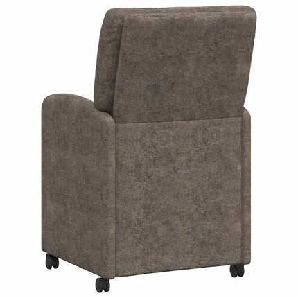 Matstolar med hjul med hjul 2 pcs Mörkgrå 57 x 67 x 95 cm