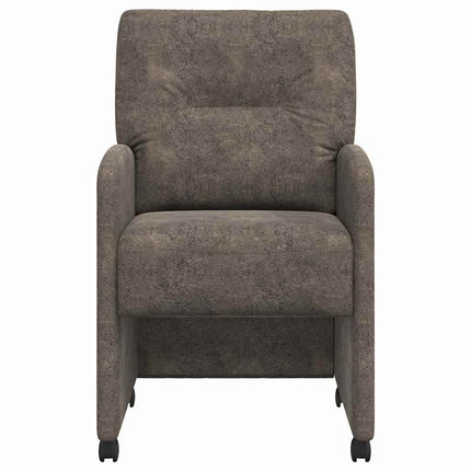 Matstolar med hjul med hjul 2 pcs Mörkgrå 57 x 67 x 95 cm