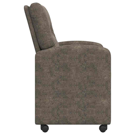 Matstolar med hjul med hjul 2 pcs Mörkgrå 57 x 67 x 95 cm