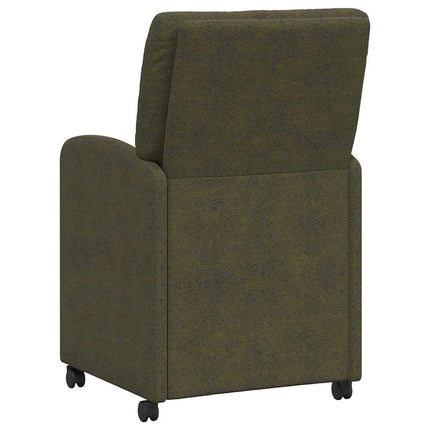 Matstolar med hjul med hjul 2 pcs Armégrön 57 x 67 x 95 cm