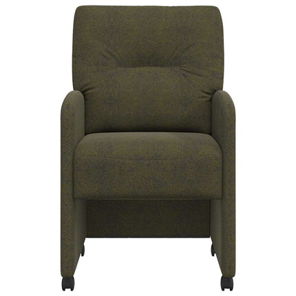 Matstolar med hjul med hjul 2 pcs Armégrön 57 x 67 x 95 cm