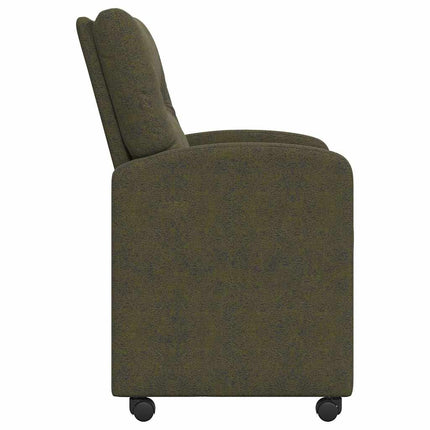 Matstolar med hjul med hjul 2 pcs Armégrön 57 x 67 x 95 cm