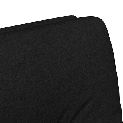 Matstolar med hjul 2 st tyg Svart 57 x 67 x 95 cm